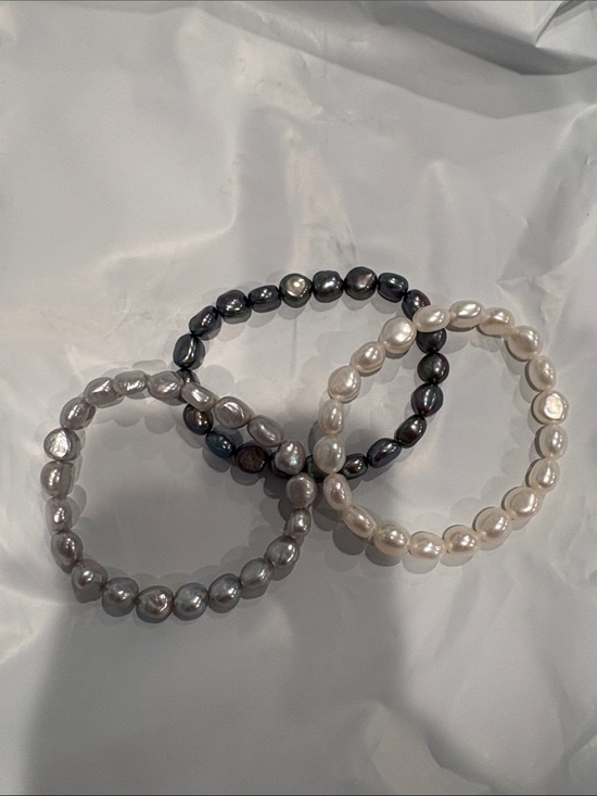 Honora Jewelry - Genuine Honora  Pearl Stretch Bracelet Set of three